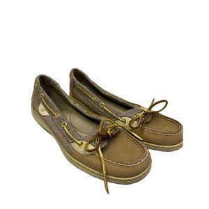 Sperry Top Sider Angelfish Tan Slip On Boat Shoes Women's Size 9